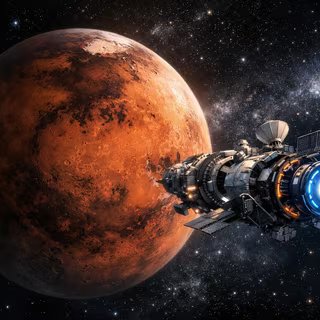 Une entreprise russe affirme travailler sur une propulsion qui permettrait de rallier Mars en seulement un mois. © Image générée avec ChatGPT